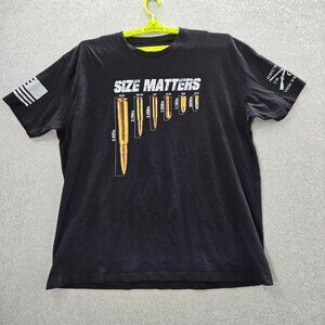 Grunt Style Men Shirt 3XL Black Size Matters Logo Graphic Print Short Sleeve Tee
